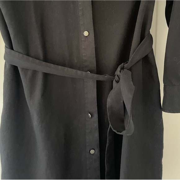 Banana Republic black button down dress Petite size 6 - Picture 5 of 7